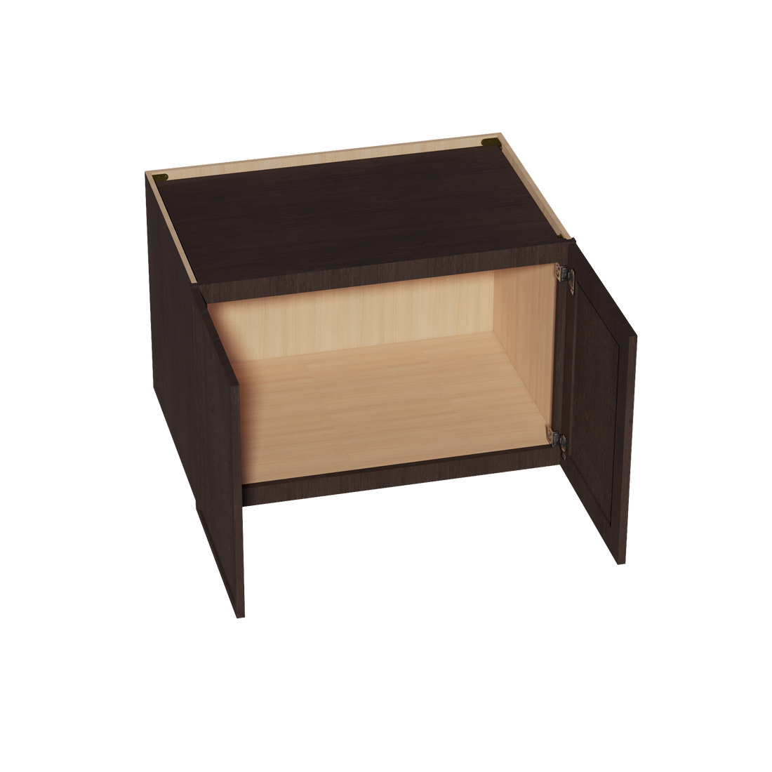 SM-W362424: Mocha Brown Slim Shaker 36"W x 24"H x 24"D 2 Doors & 1 Shelf Standard Bridge Wall Cabinet