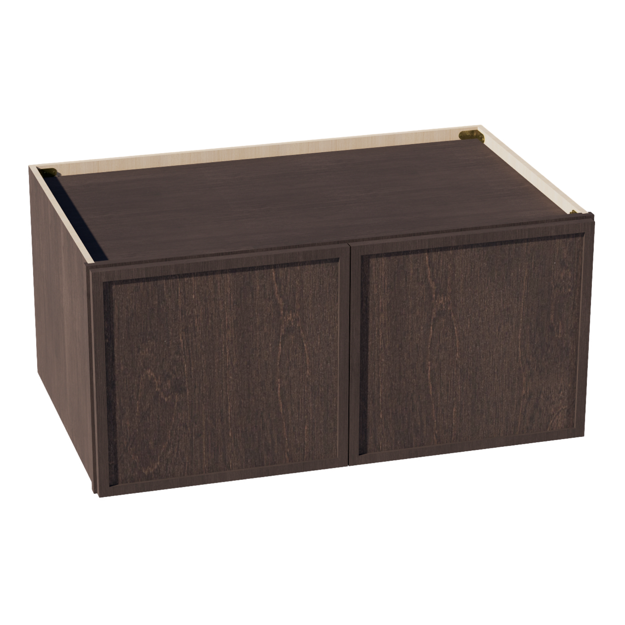 SM-W391824: Mocha Brown Slim Shaker 39"W x 18"H x 24"D 2 Doors Standard Bridge Wall Cabinet