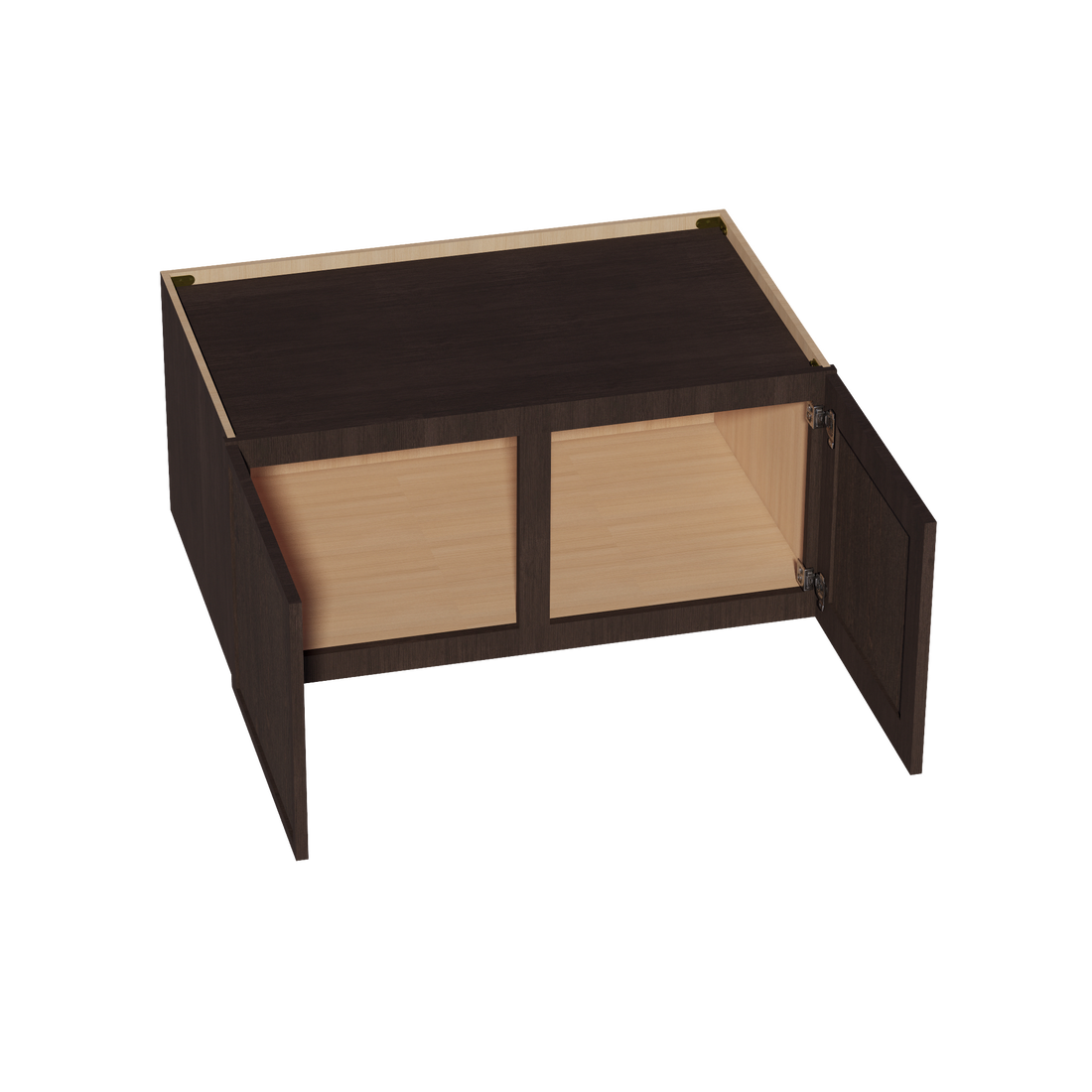 SM-W391824: Mocha Brown Slim Shaker 39"W x 18"H x 24"D 2 Doors Standard Bridge Wall Cabinet