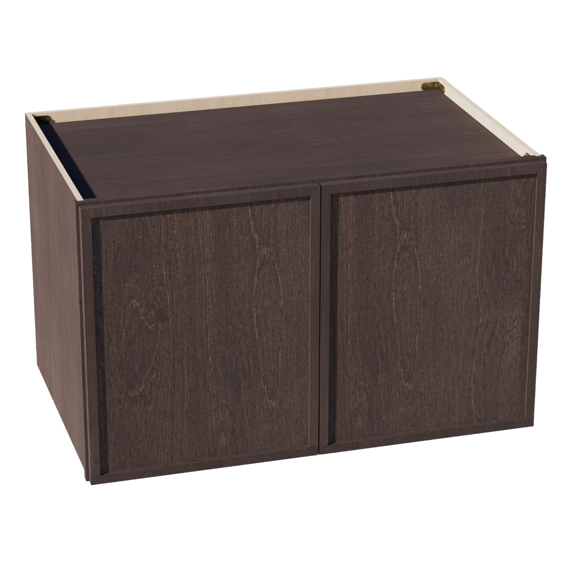 SM-W392424: Mocha Brown Slim Shaker 39"W x 24"H x 24"D 2 Doors & 1 Shelf Standard Bridge Wall Cabinet