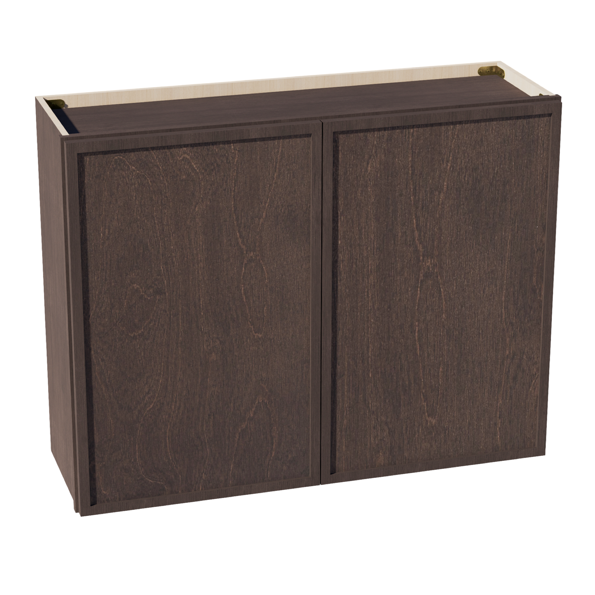 SM-W3930: Mocha Brown Slim Shaker 39"W x 30"H 2 Doors & 2 Shelves Standard Wall Cabinet