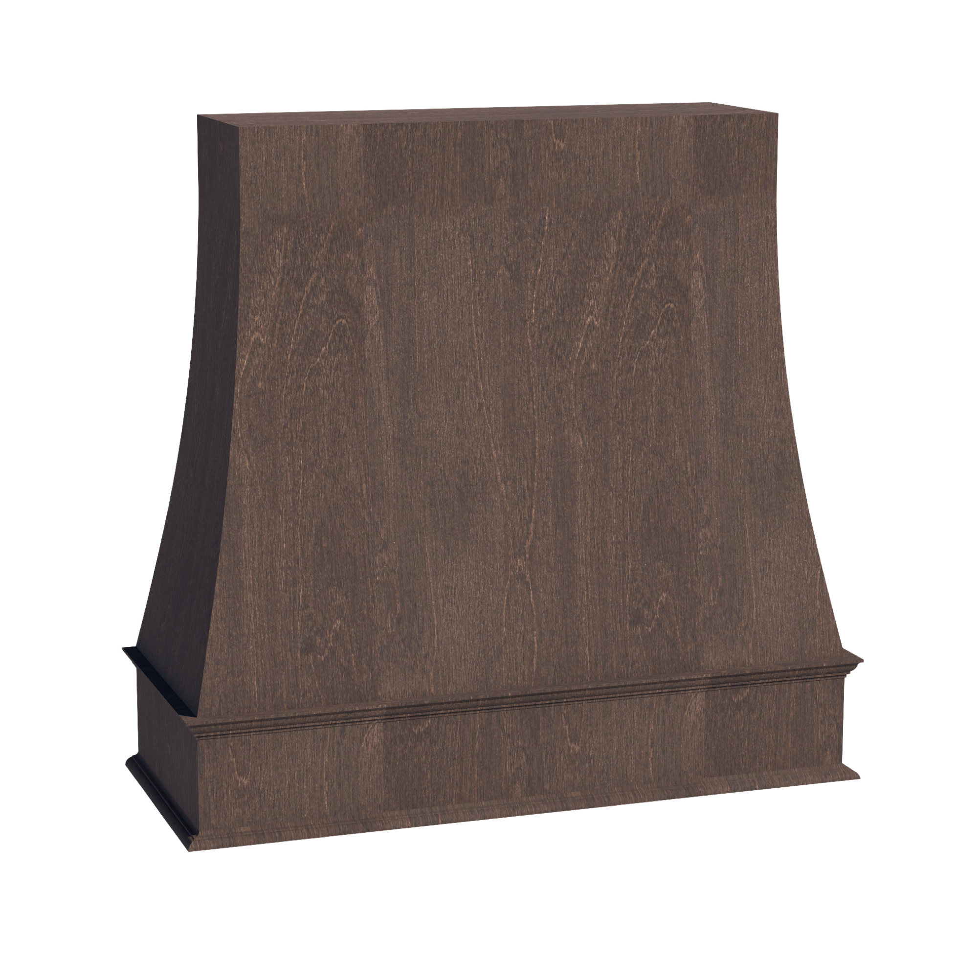 SM-WRH4848: Mocha Brown Slim Shaker 48"W x 48"H Wood Wall Mounted Range Hoods