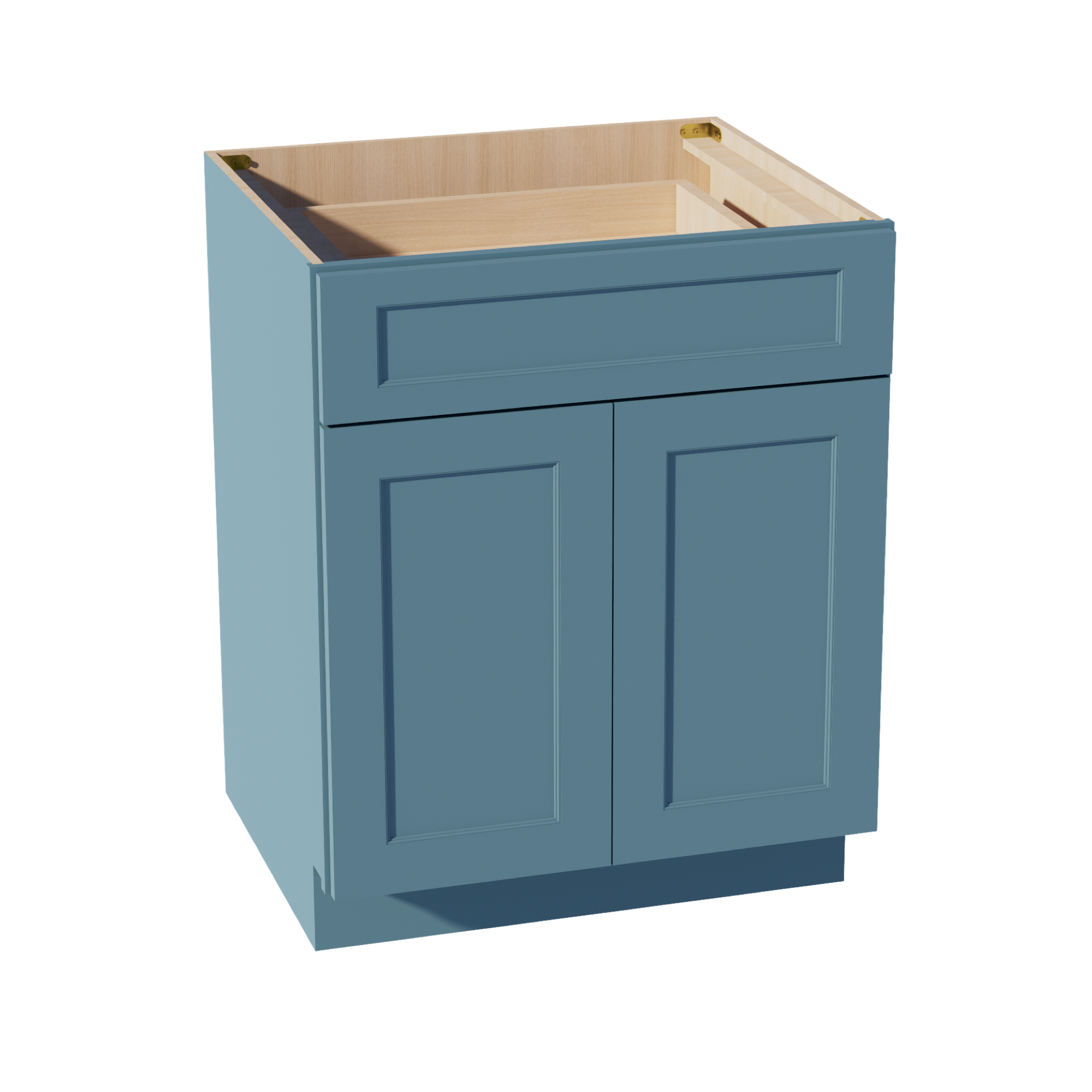 TG-B27: Soft Green Shaker 27" 1 Drawer 2 Doors Standard Base Cabinet