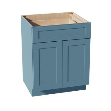 TG-B27: Soft Green Shaker 27" 1 Drawer 2 Doors Standard Base Cabinet