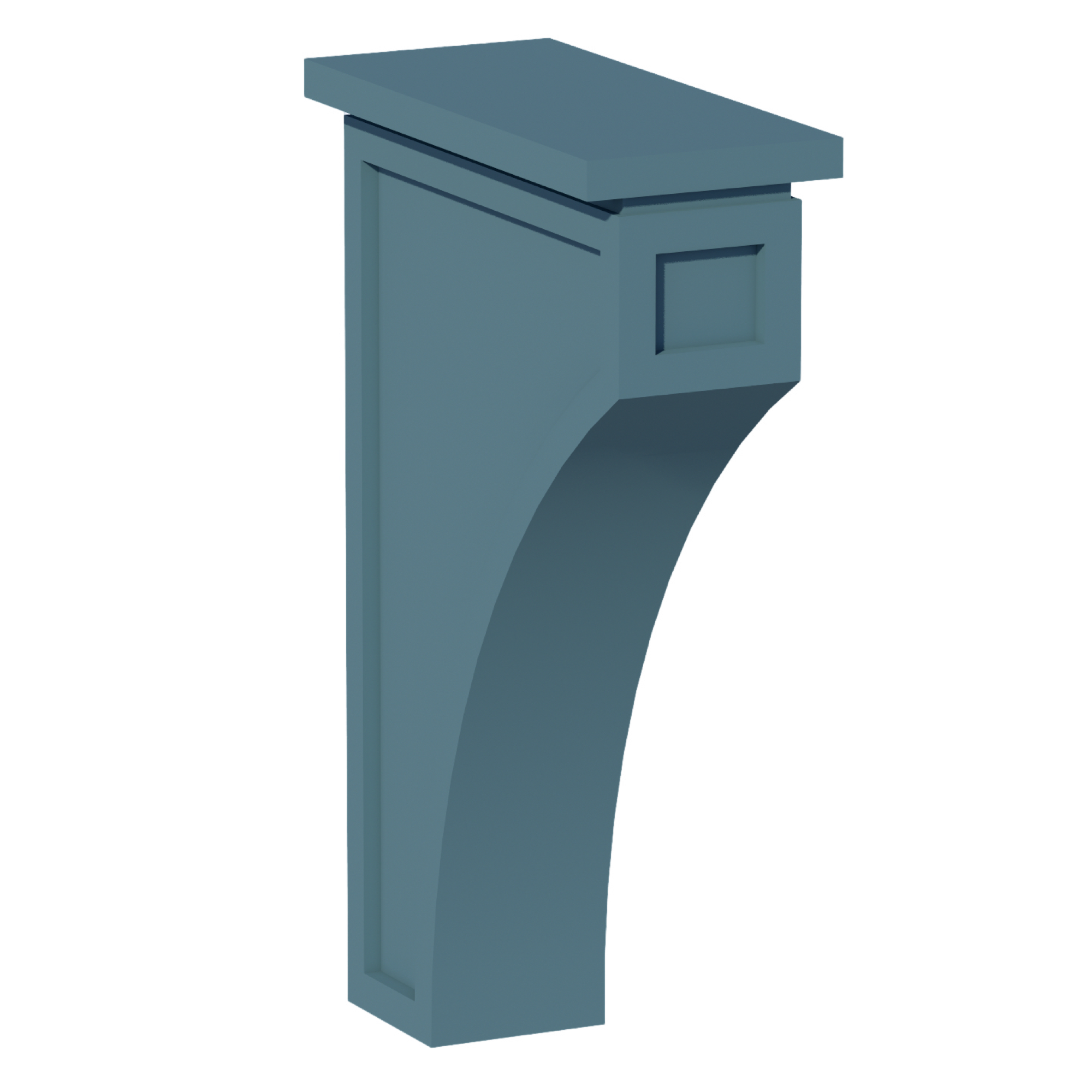 TG-CMCB: Soft Green Shaker 3-1/2"W x 12-1/4"H x 08"D Extra Large Corbel