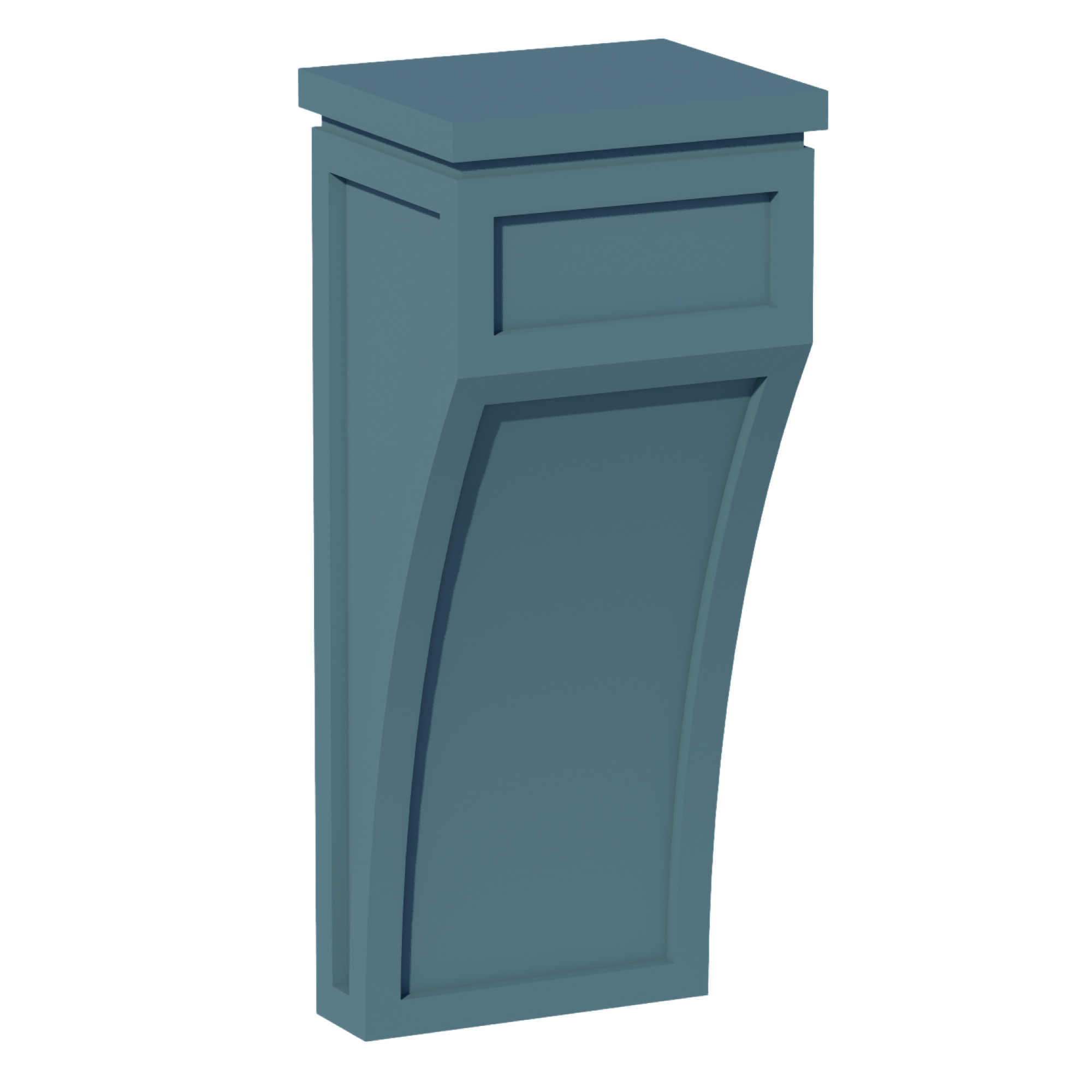 TG-CML: Soft Green Shaker 5-1/4"W x 12-1/2"H x 4-1/2"D Large Corbel