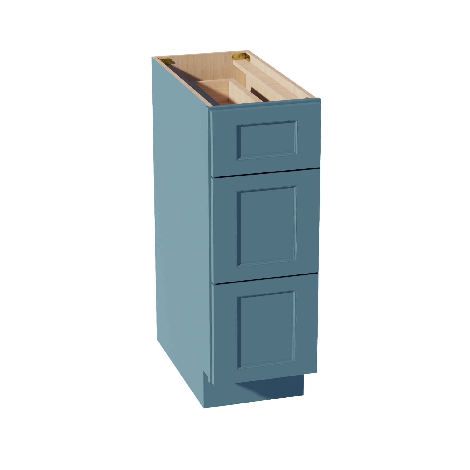 TG-DB12: Soft Green Shaker 12" 3 Drawers Base Cabinet