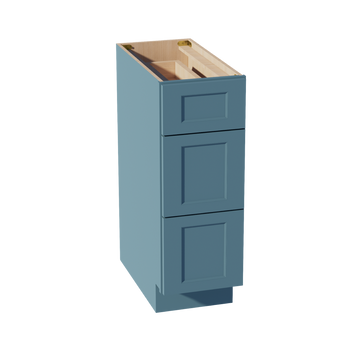 TG-DB12: Soft Green Shaker 12" 3 Drawers Base Cabinet