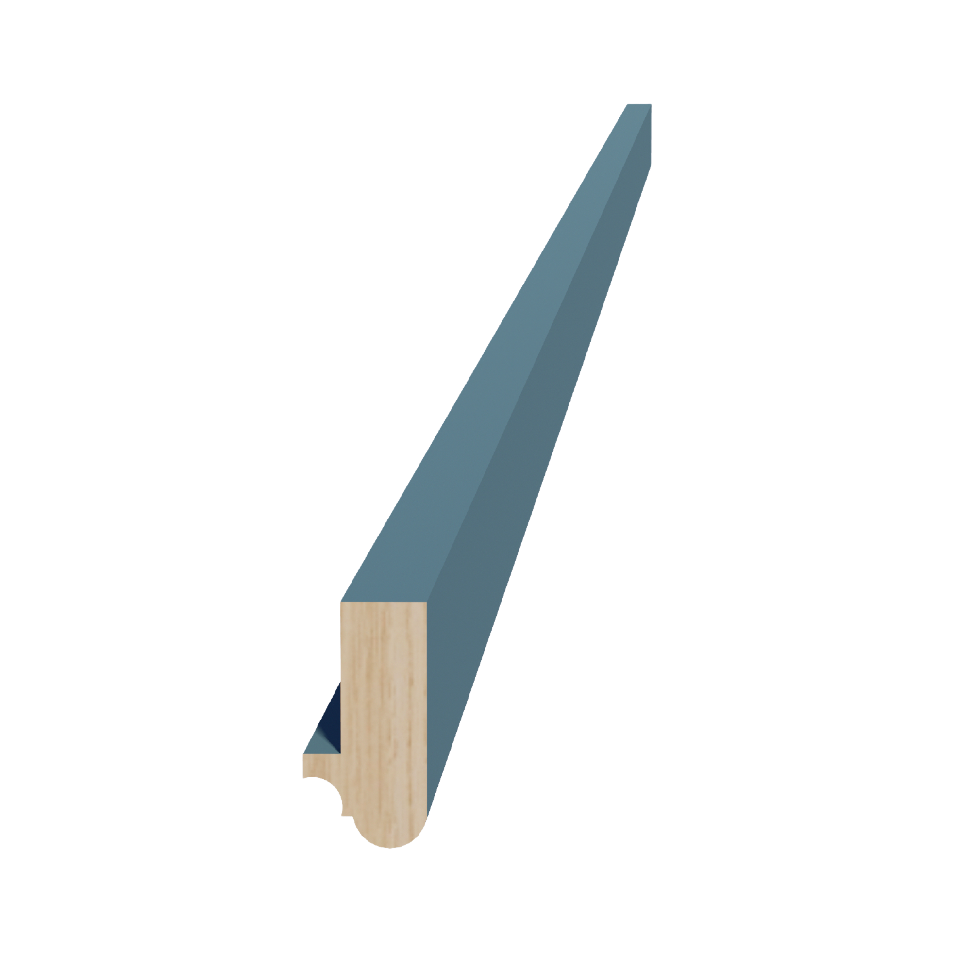 TG-LRM: Soft Green Shaker 96"W x 1-1/2"H x 3/4"D Light Rail Molding