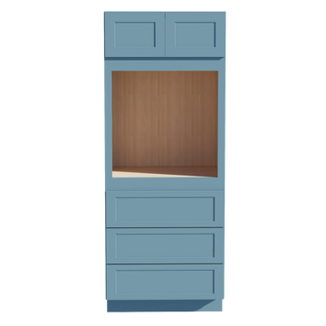 TG-OC3384: Soft Green Shaker 33"W x 84"H x 24"D 2 Doors & 3 Drawers Tall Oven Shelf Cabinets
