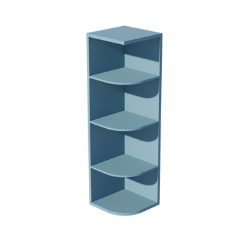 TG-OE1242: Soft Green Shaker 12"W x 42"H 4 Shelves Wall End Shelf Cabinet