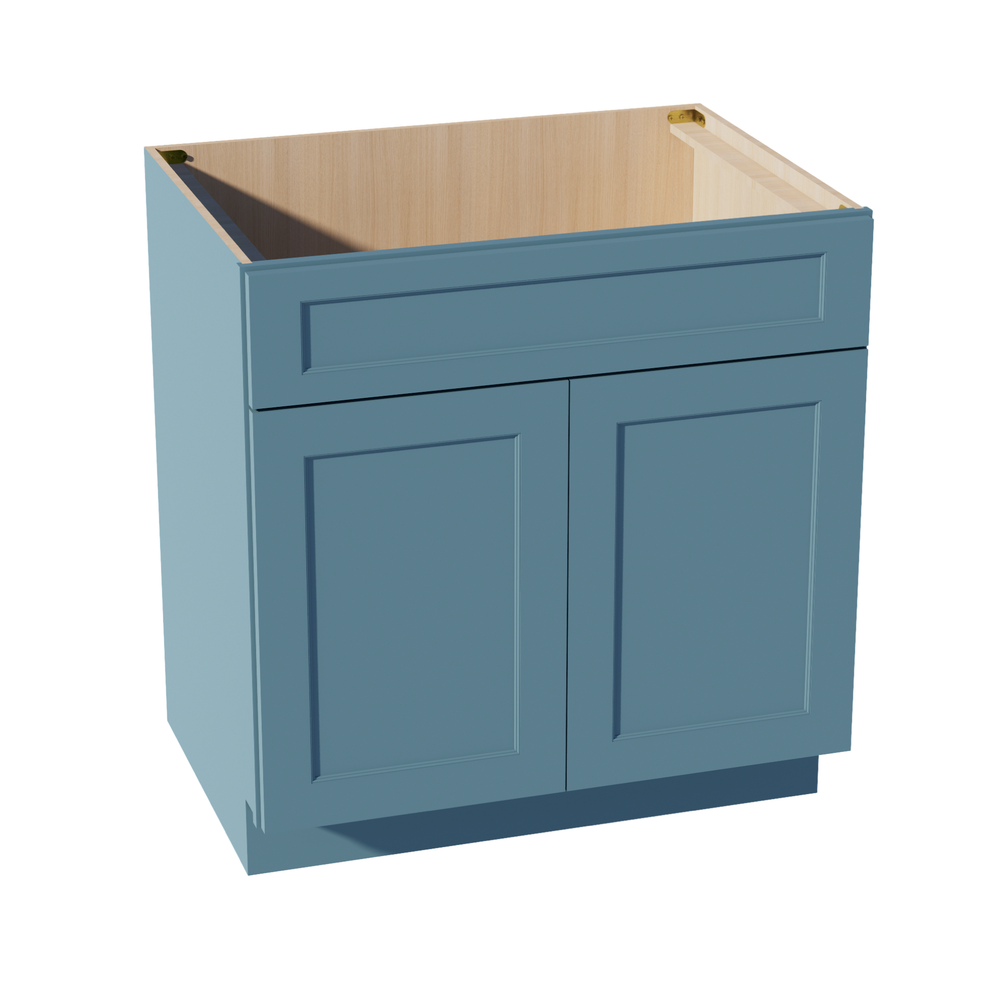 TG-SB33: Soft Green Shaker 33" 2 Doors 1 False Drawer Sink Base Cabinet