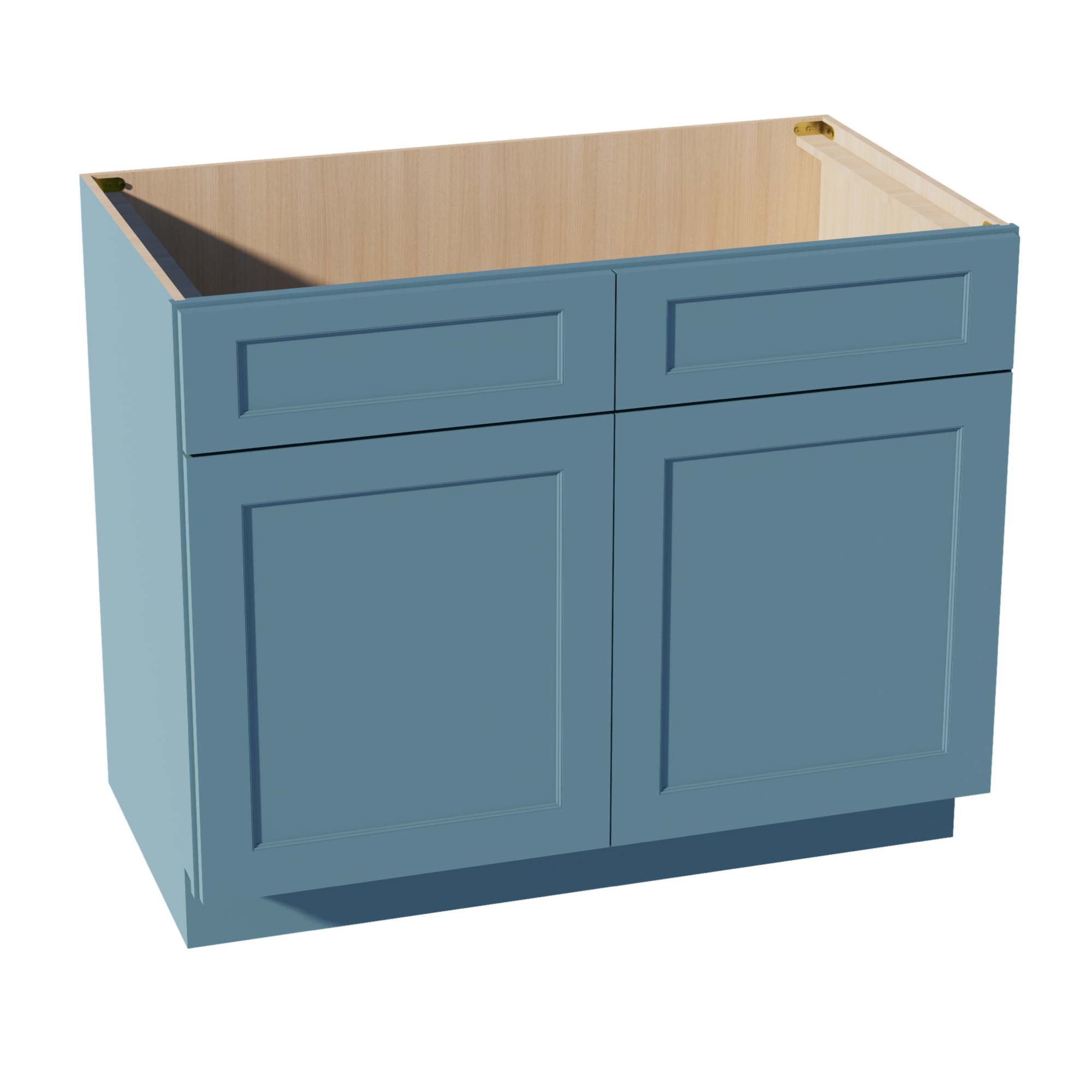 TG-SB42: Soft Green Shaker 42" 2 Doors 2 False Drawers Sink Base Cabinet