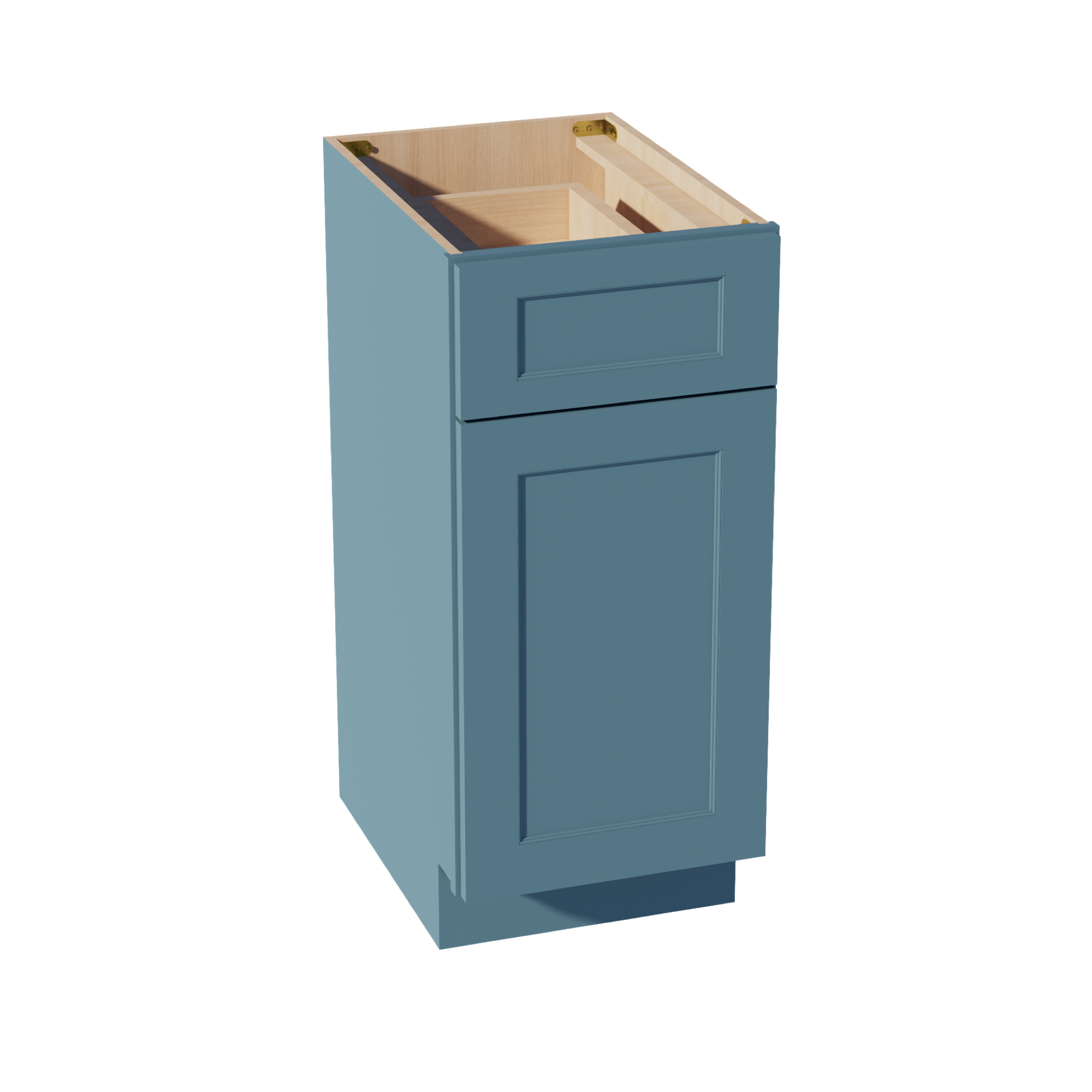 TG-VB1521: Soft Green Shaker 15"W x 34-1/2"H x 21"D 1 Door & 1 Drawer Single Door Vanity Base Cabinets