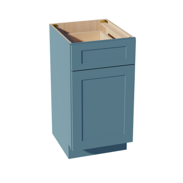 TG-VB1821: Soft Green Shaker 18"W x 34-1/2"H x 21"D 1 Door & 1 Drawer Single Door Vanity Base Cabinets