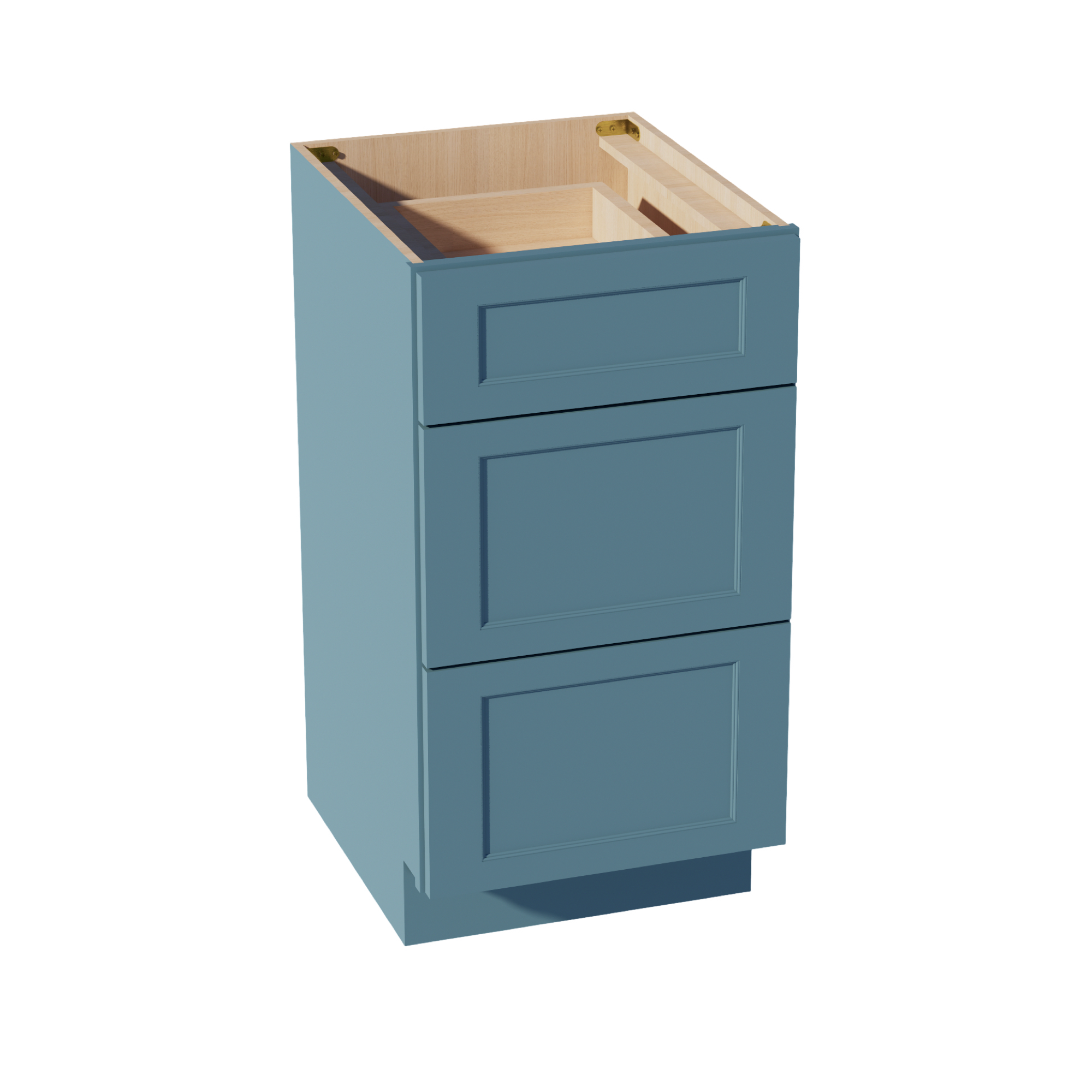 TG-VDB1821: Soft Green Shaker 18"W x 34-1/2"H x 21"D  3 Drawers Vanity Base Cabinets
