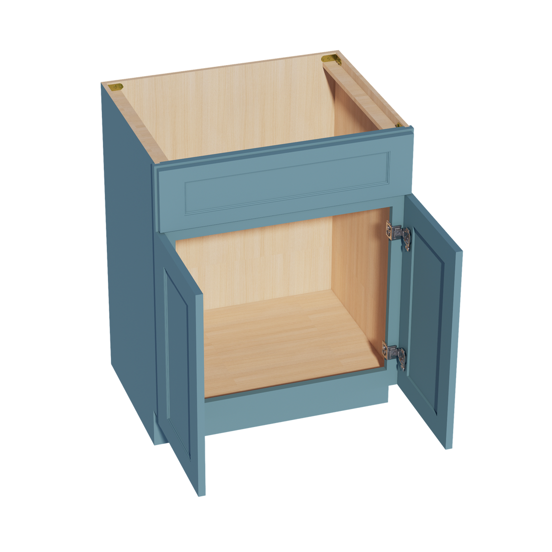 TG-VSB2721: Soft Green Shaker 27"W x 34-1/2"H x 21"D 2 Doors & 1 False Drawer Vanity Sink Base Cabinets