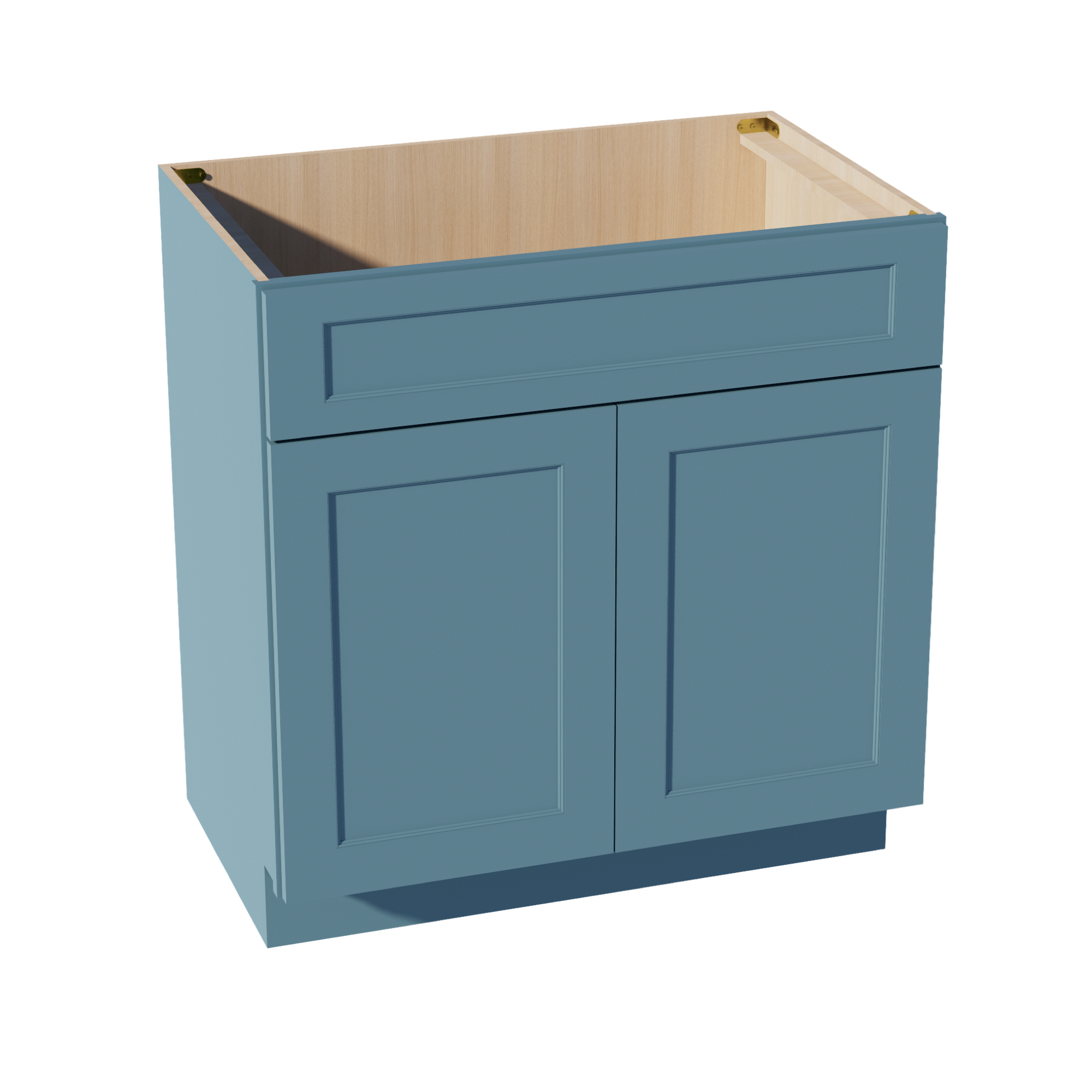 TG-VSB3321: Soft Green Shaker 33"W x 34-1/2"H x 21"D 2 Doors & 1 False Drawer Vanity Sink Base Cabinets