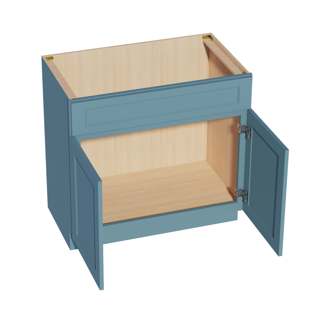 TG-VSB3621: Soft Green Shaker 36"W x 34-1/2"H x 21"D 2 Doors & 1 False Drawer Vanity Sink Base Cabinets