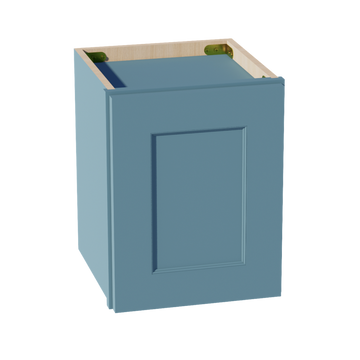 TG-W1215: Soft Green Shaker 12"W x 15"H 1 Door Standard Wall Bridge Cabinet