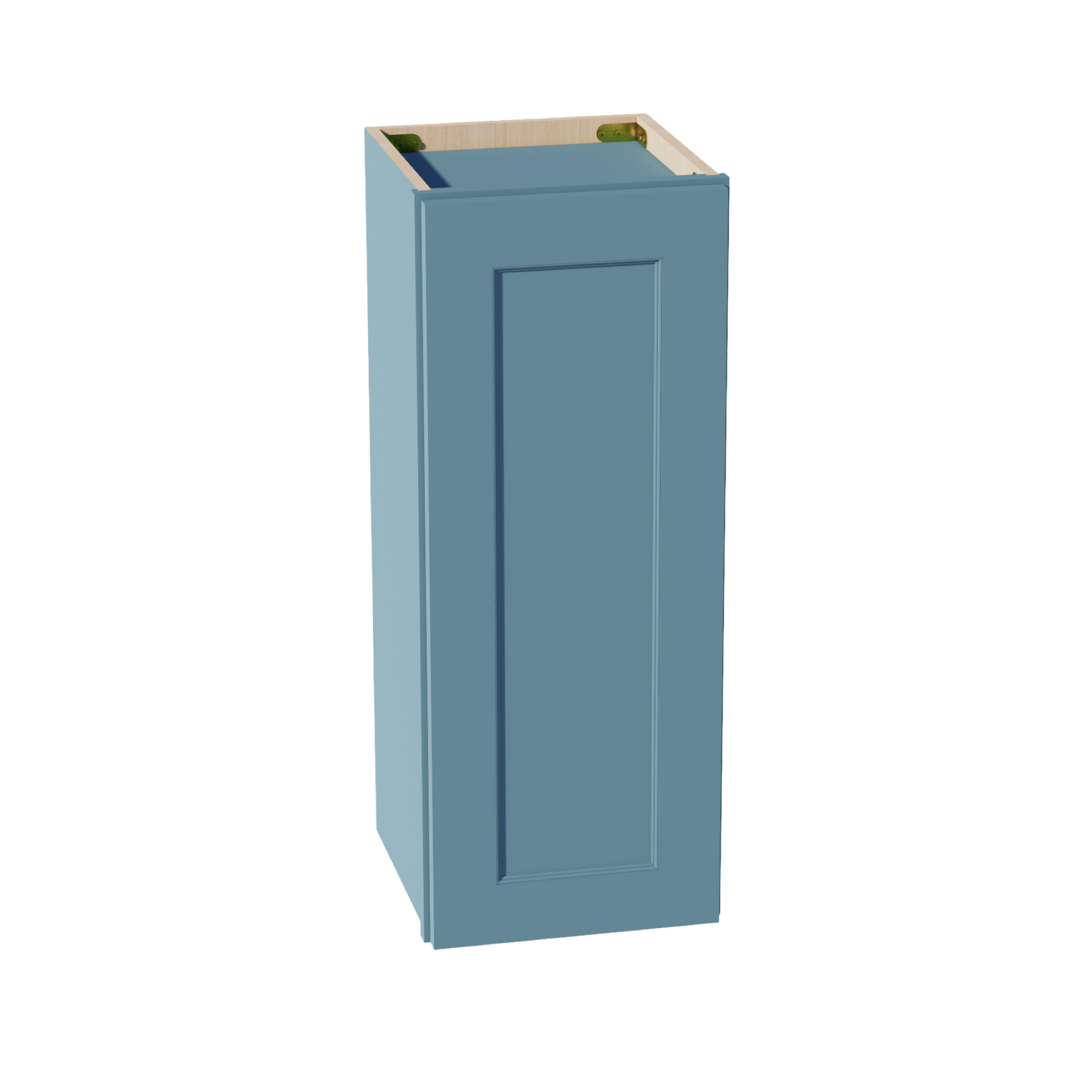 TG-W1230:: Soft Green Shaker 12"W x 30"H 1 Door & 2 Shelves Standard Wall Cabinet