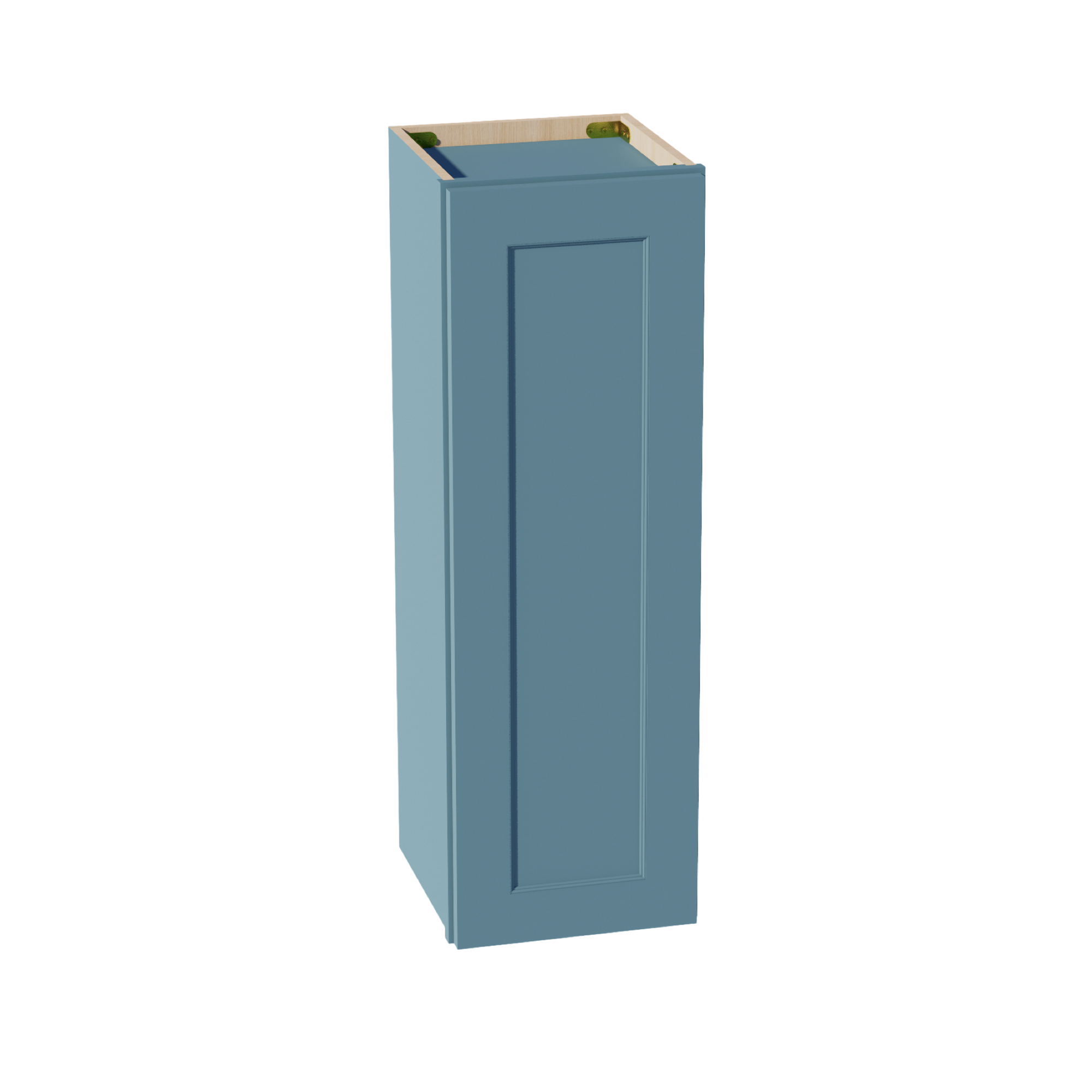 TG-W1236: Soft Green Shaker 12"W x 36"H 1 Door & 2 Shelves Standard Wall Cabinet