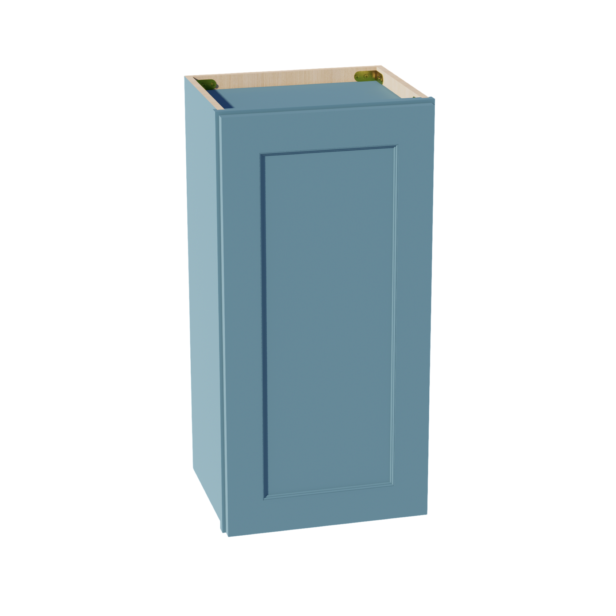 TG-W1530: Soft Green Shaker 15"W x 30"H 1 Door & 2 Shelves Standard Wall Cabinet