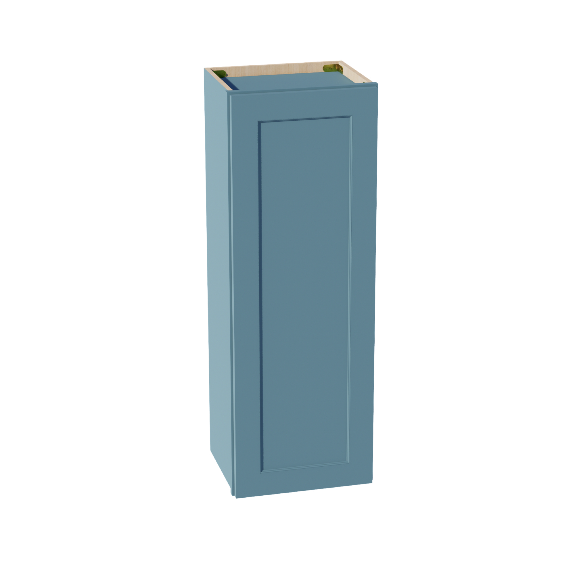 TG-W1542: Soft Green Shaker 15"W x 42"H 1 Door & 3 Shelves Standard Wall Cabinet