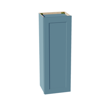 TG-W1542: Soft Green Shaker 15"W x 42"H 1 Door & 3 Shelves Standard Wall Cabinet