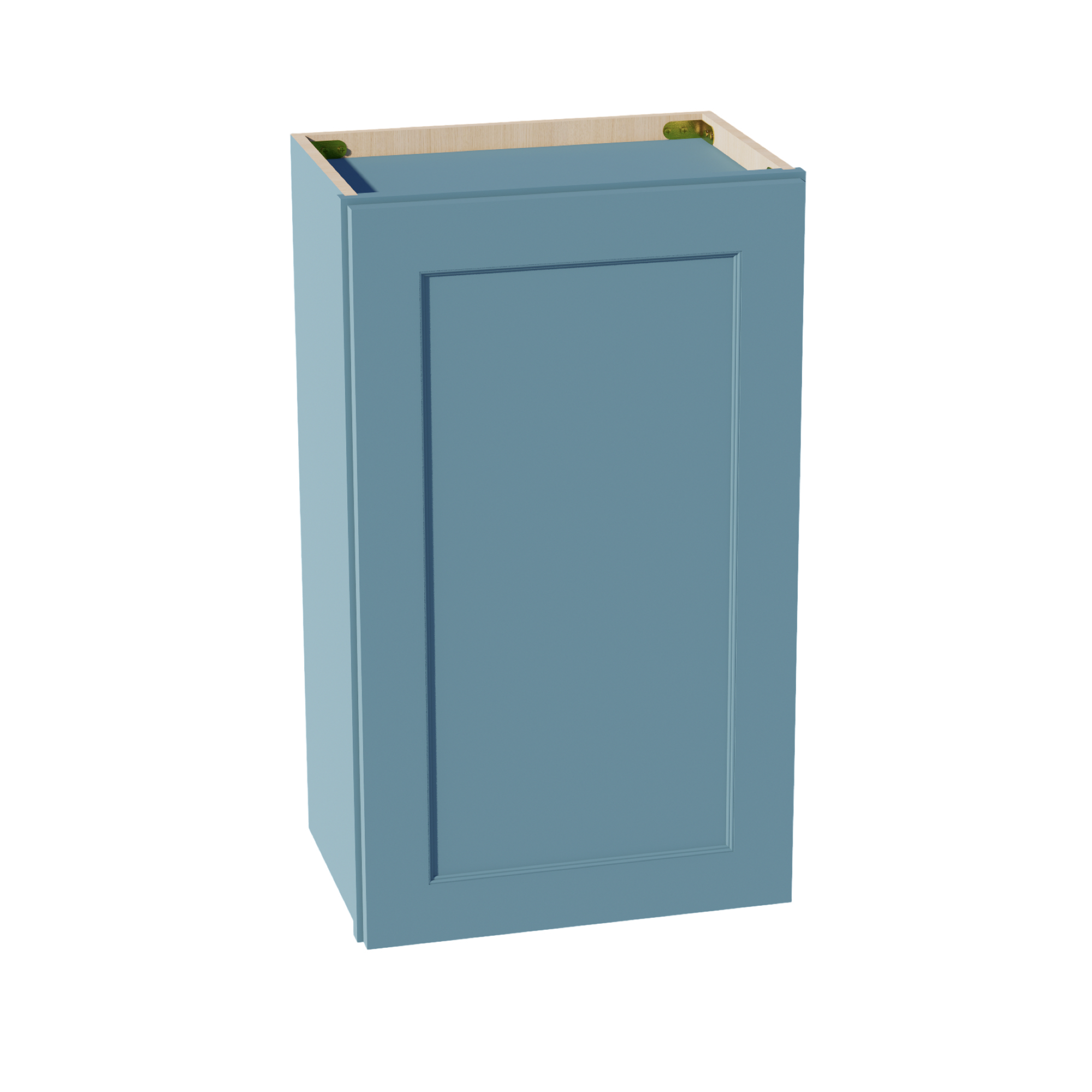 TG-W1830: Soft Green Shaker 18"W x 30"H 1 Door & 2 Shelves Standard Wall Cabinet