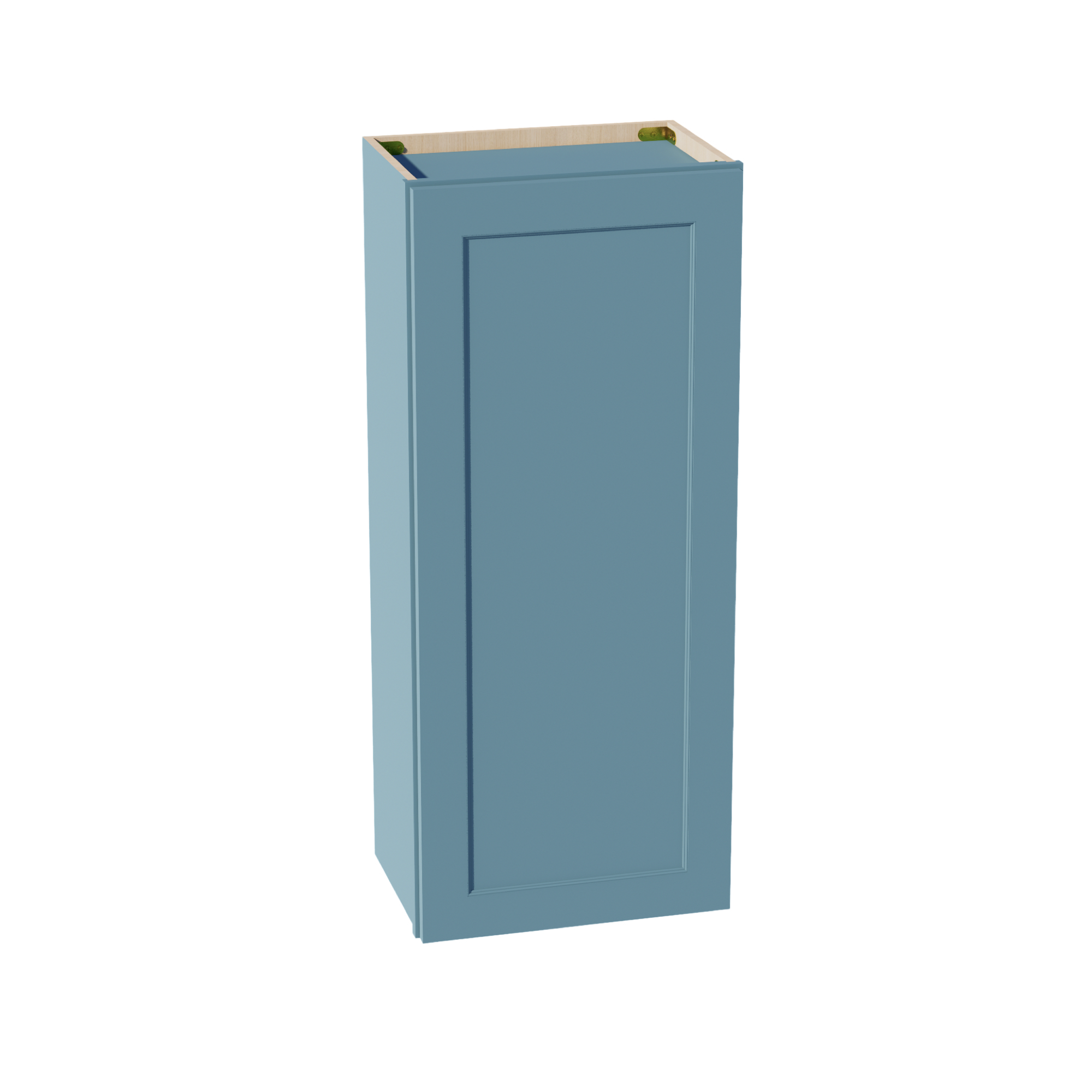 TG-W1842: Soft Green Shaker 18"W x 42"H 1 Door & 3 Shelves Standard Wall Cabinet