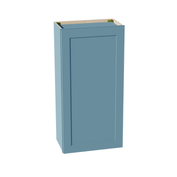 TG-W2142: Soft Green Shaker 21"W x 42"H 1 Door & 3 Shelves Standard Wall Cabinet
