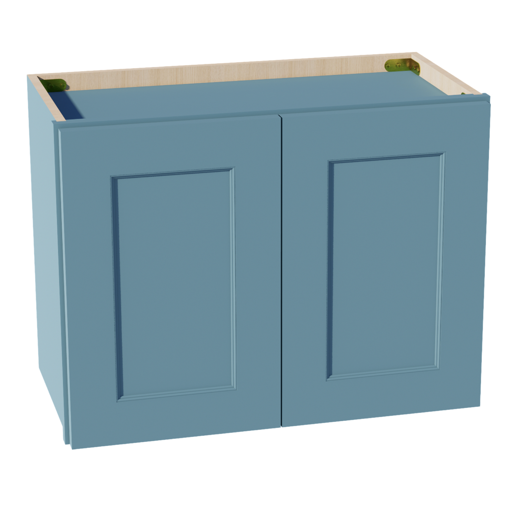TG-W2418: Soft Green Shaker 24"W x 18"H 2 Doors Standard Wall Bridge Cabinet