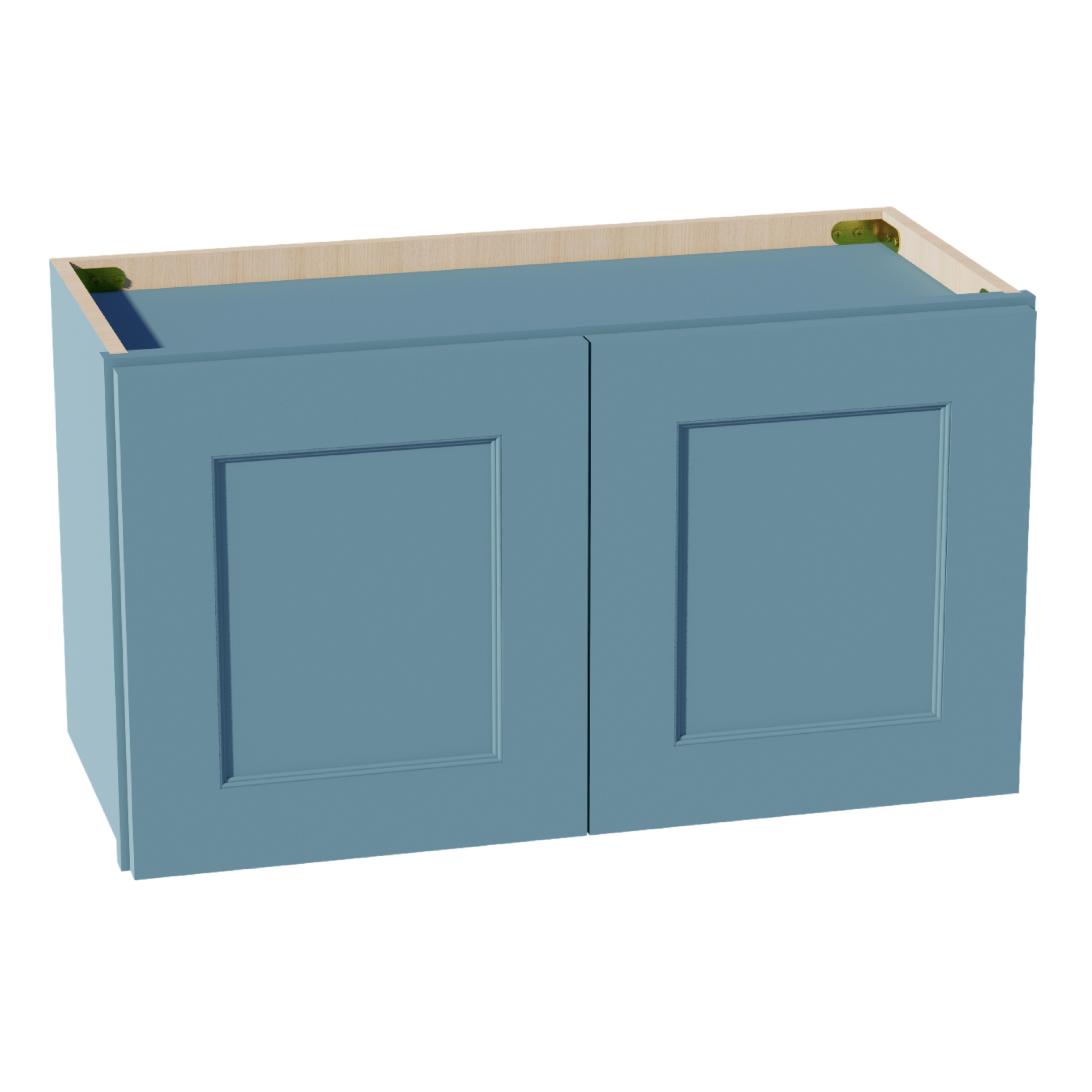 TG-W2715: Soft Green Shaker 27"W x 15"H 2 Doors Standard Wall Bridge Cabinet
