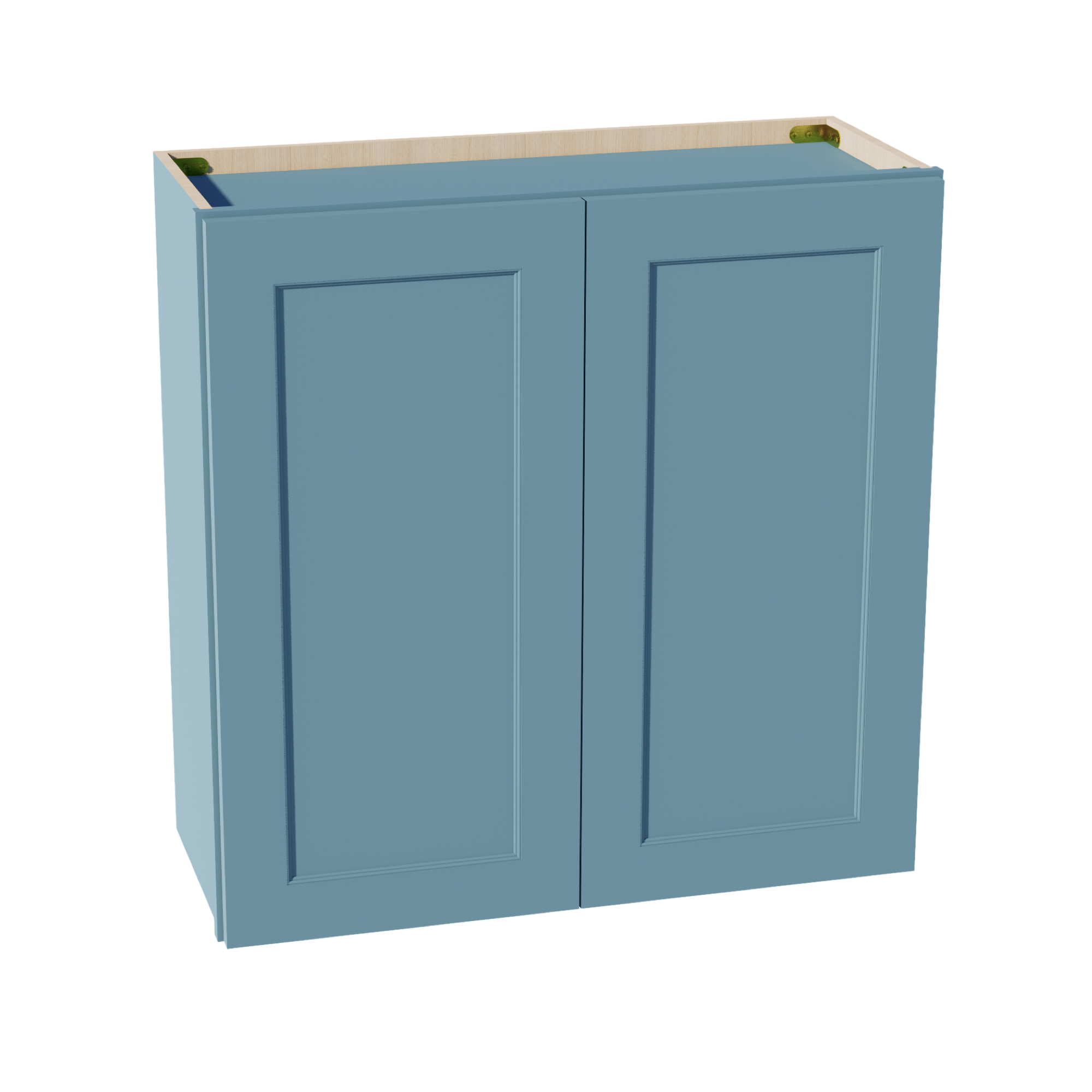 TG-W3030: Soft Green Shaker 30"W x 30"H 2 Doors & 2 Shelves Standard Wall Cabinet