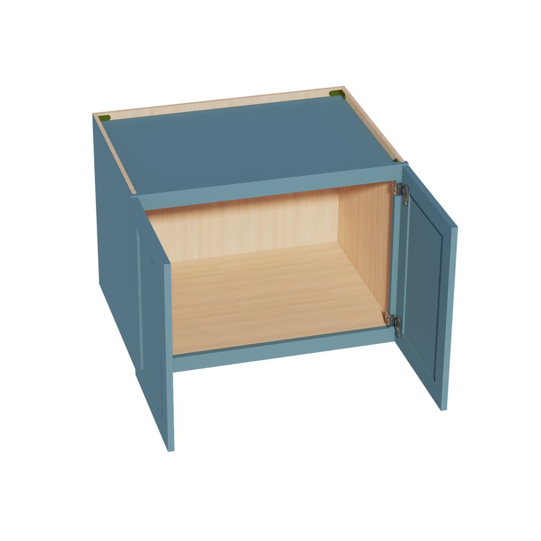 TG-W332424: Soft Green Shaker 33"W x 24"H x 24"D 2 Doors & 1 Shelf Standard Bridge Wall Cabinet
