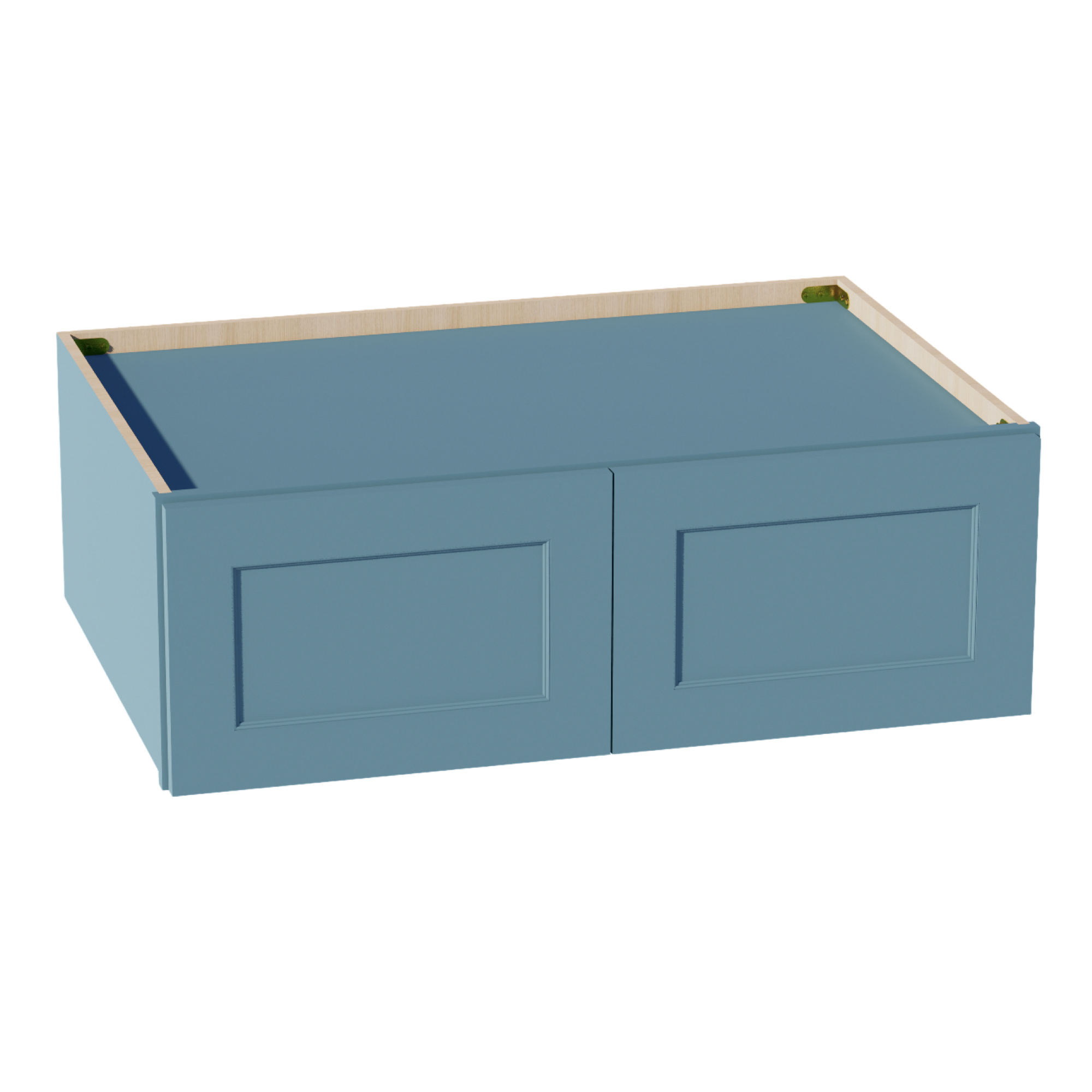TG-W361224: Soft Green Shaker 36"W x 12"H x 24"D 2 Doors Standard Bridge Wall Cabinet