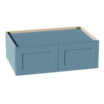 TG-W361224: Soft Green Shaker 36"W x 12"H x 24"D 2 Doors Standard Bridge Wall Cabinet