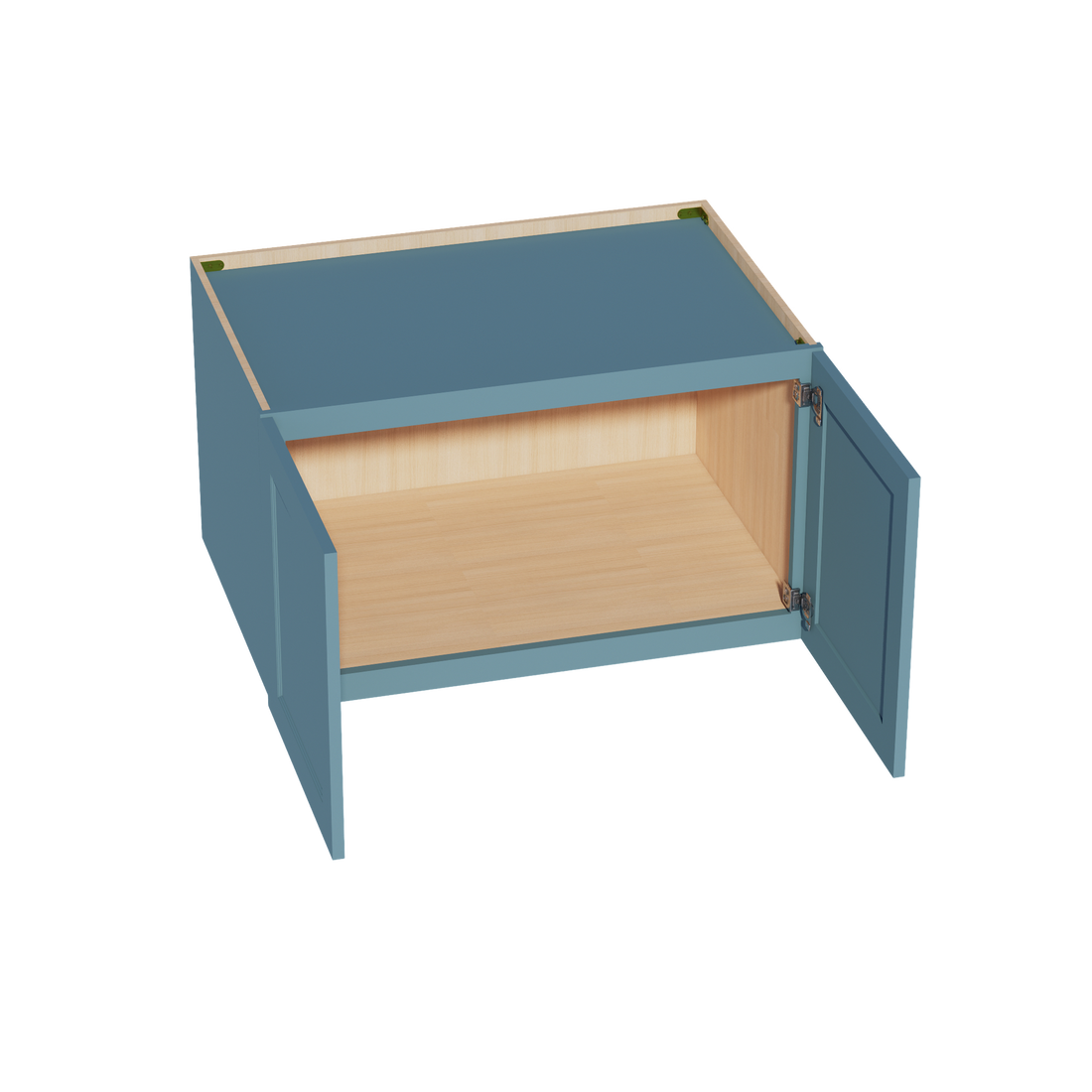 TG-W362124: Soft Green Shaker 36"W x 21"H x 24"D 2 Doors & 1 Shelf Standard Bridge Wall Cabinet