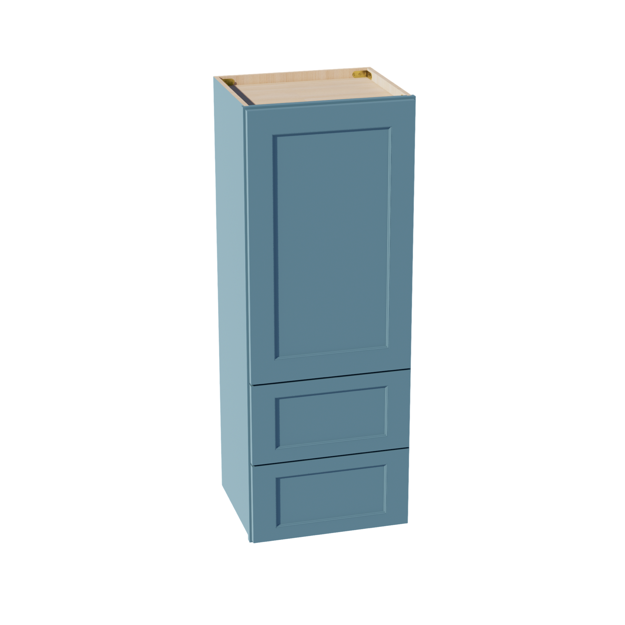 TG-WD1848: Soft Green Shaker 18"W x 48"H 1 Door & 2 Drawers Special Wall Cabinet
