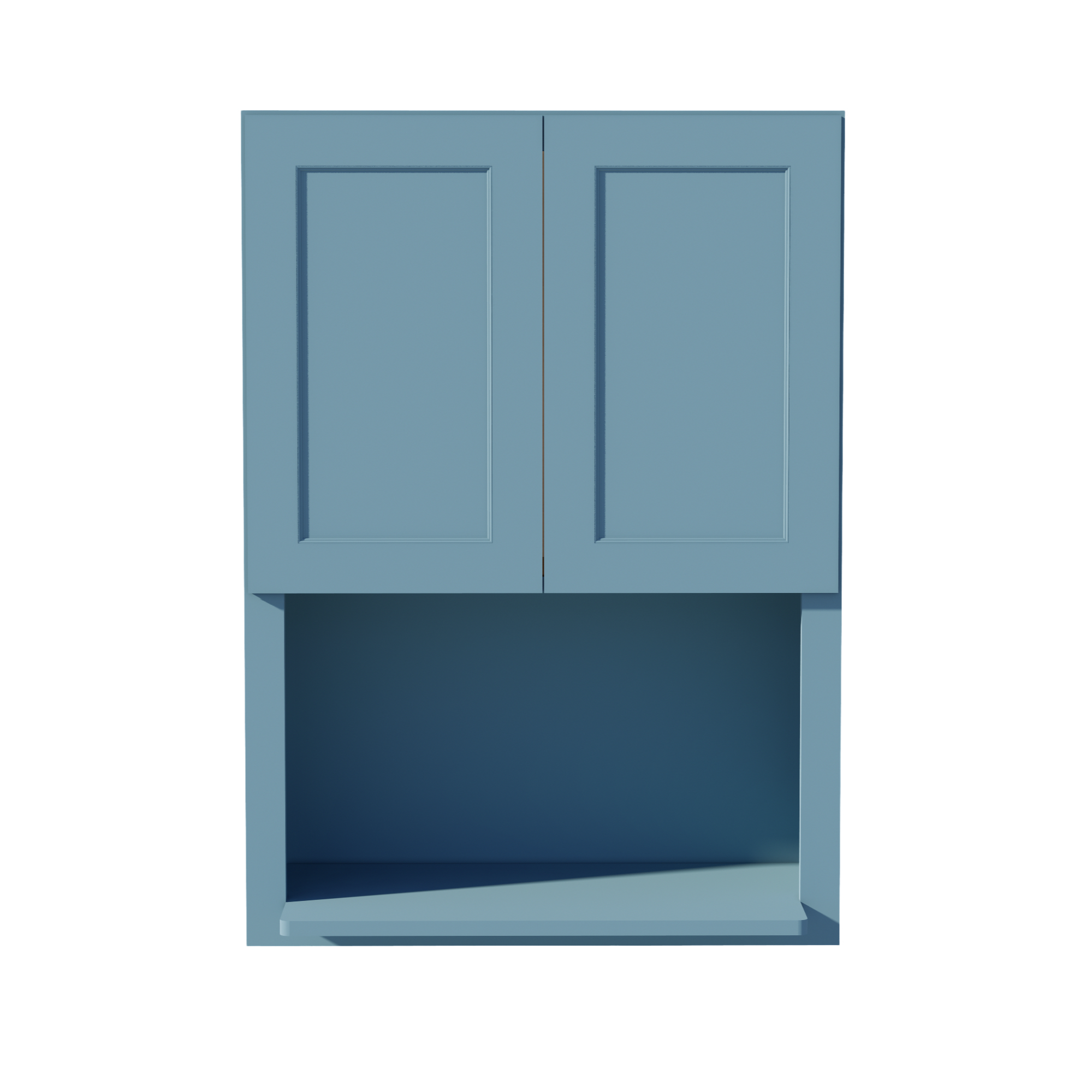 TG-WM3042: Soft Green Shaker 30"W x 42"H 2 Door & 1 Shelf Wall Built-in Microwave Cabinets