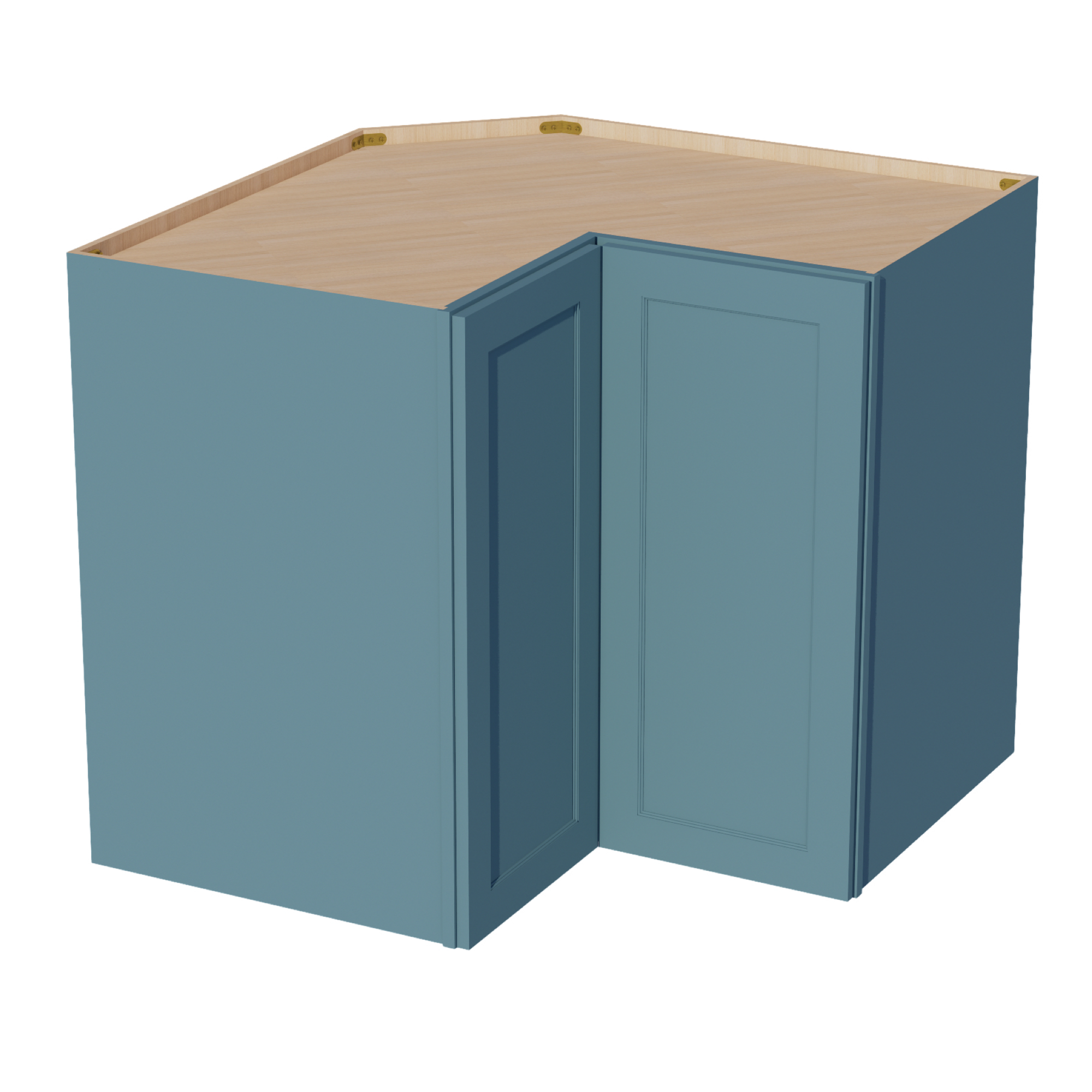 TG-WPC2436: Soft Green Shaker 24"W x 36"H 1 Door & 2 Shelves Pie Cut Wall Corner Cabinet