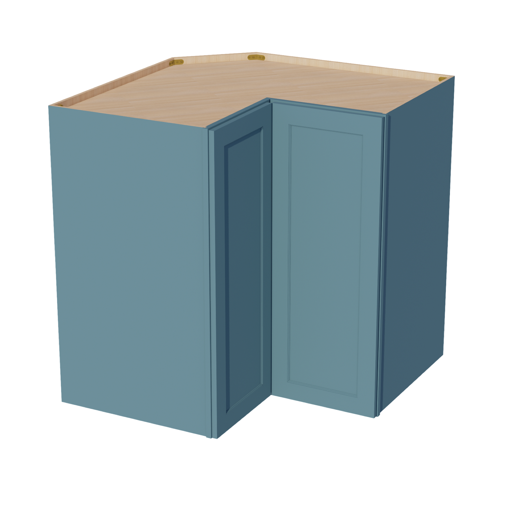 TG-WPC2442: Soft Green Shaker 24"W x 42"H 1 Door & 3 Shelves Pie Cut Wall Corner Cabinet