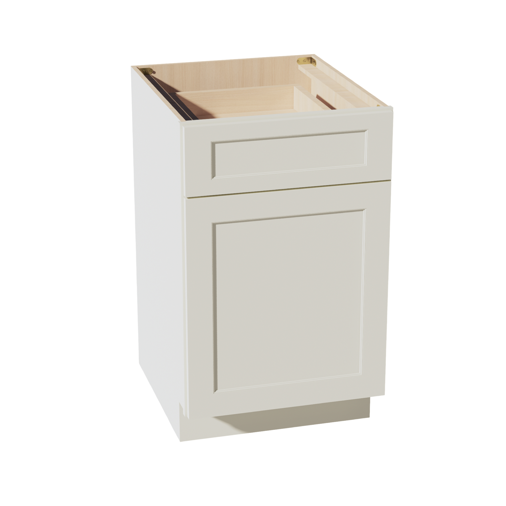 TW-B21: Creamy White Shaker 21" 1 Drawer 1 Door Standard Base Cabinet