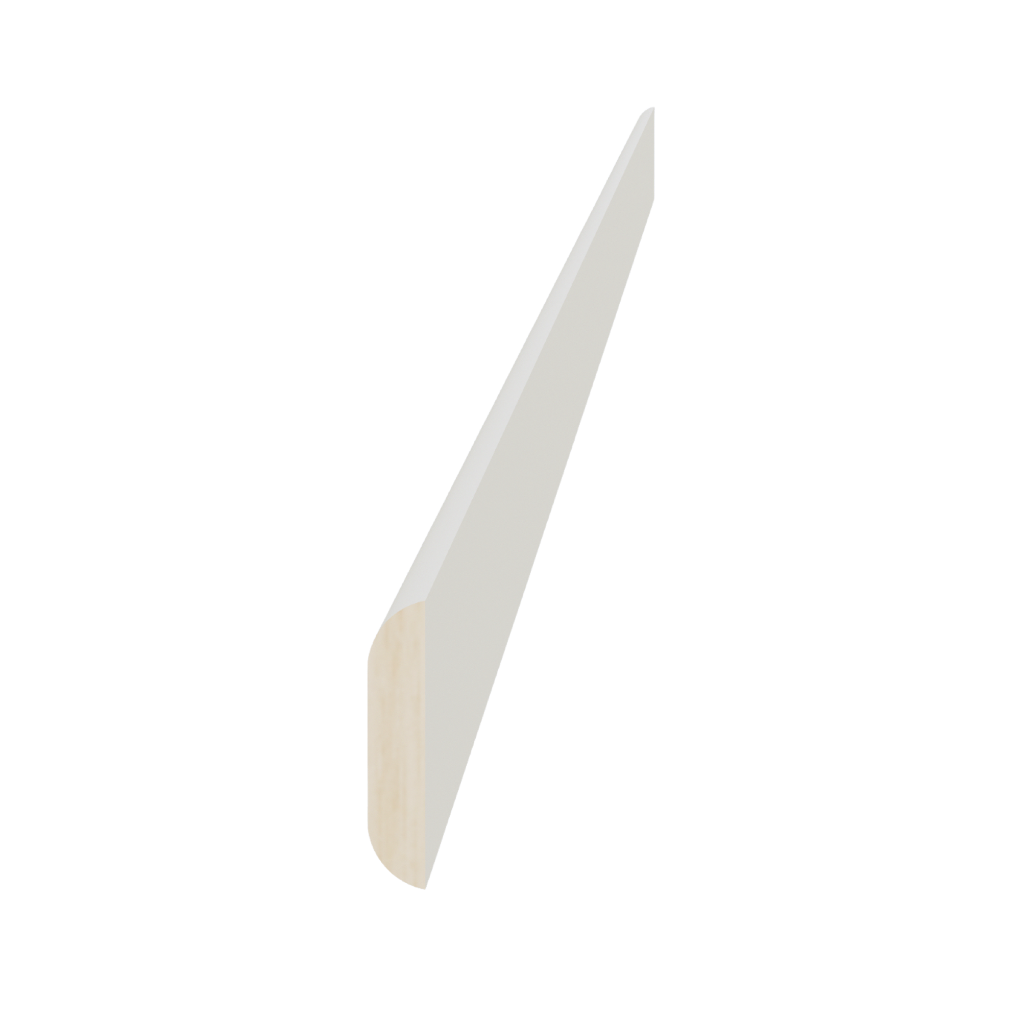 TW-BM1-1/4: Creamy White Shaker 96"W x 1-1/4"H x 1/4"D Batten Molding