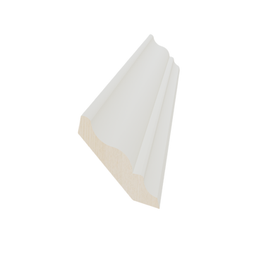 TW-CM6: Creamy White Shaker 96"W x 3-1/2"H x 2-1/2"D Crown Molding
