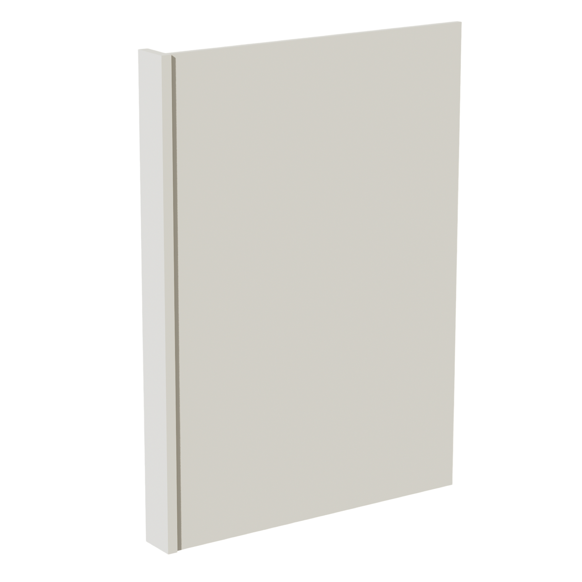 TW-DWR3: Creamy White Shaker 3" Filler - 24"W x 34-1/2"H x 1/2"D Dishwasher Return Panel