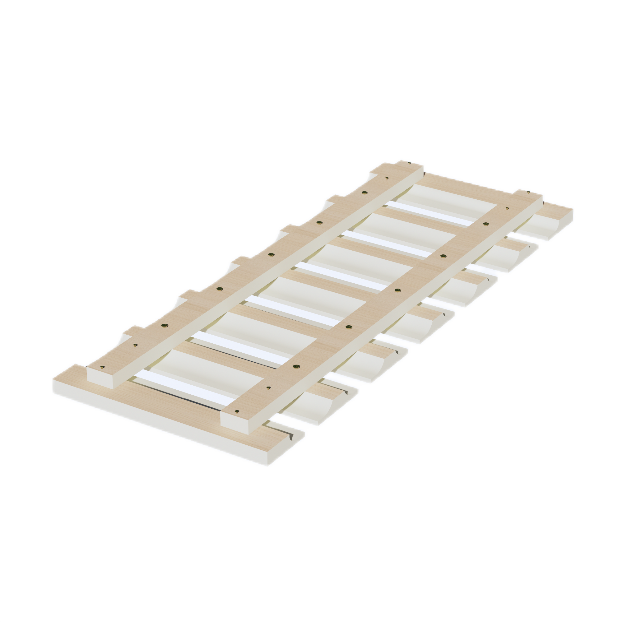 TW-GL30: Creamy White Shaker 30"W x 1-1/2"H x 12"D Wall Glass Holder