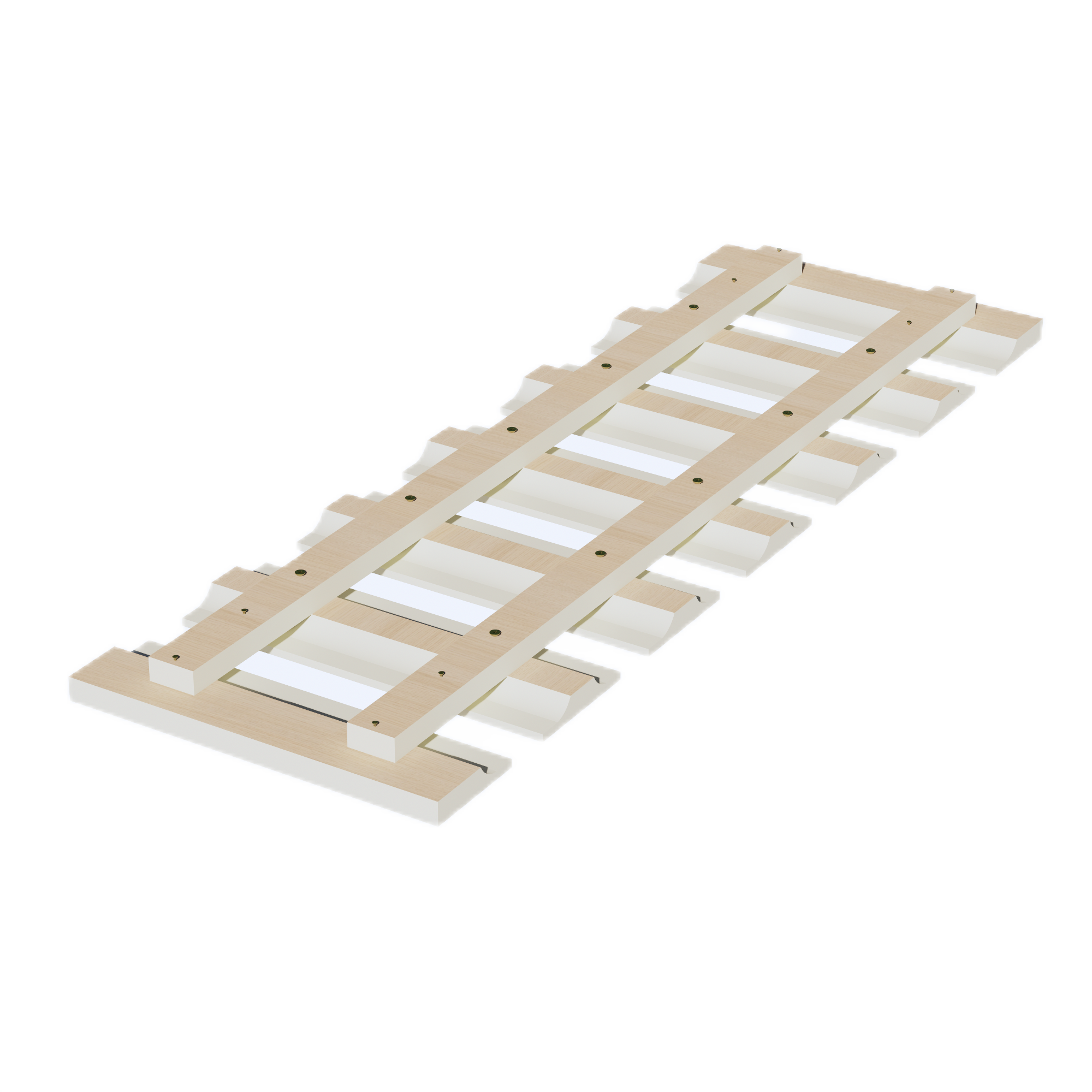 TW-GL36: Creamy White Shaker 36"W x 1-1/2"H x 12"D Wall Glass Holder