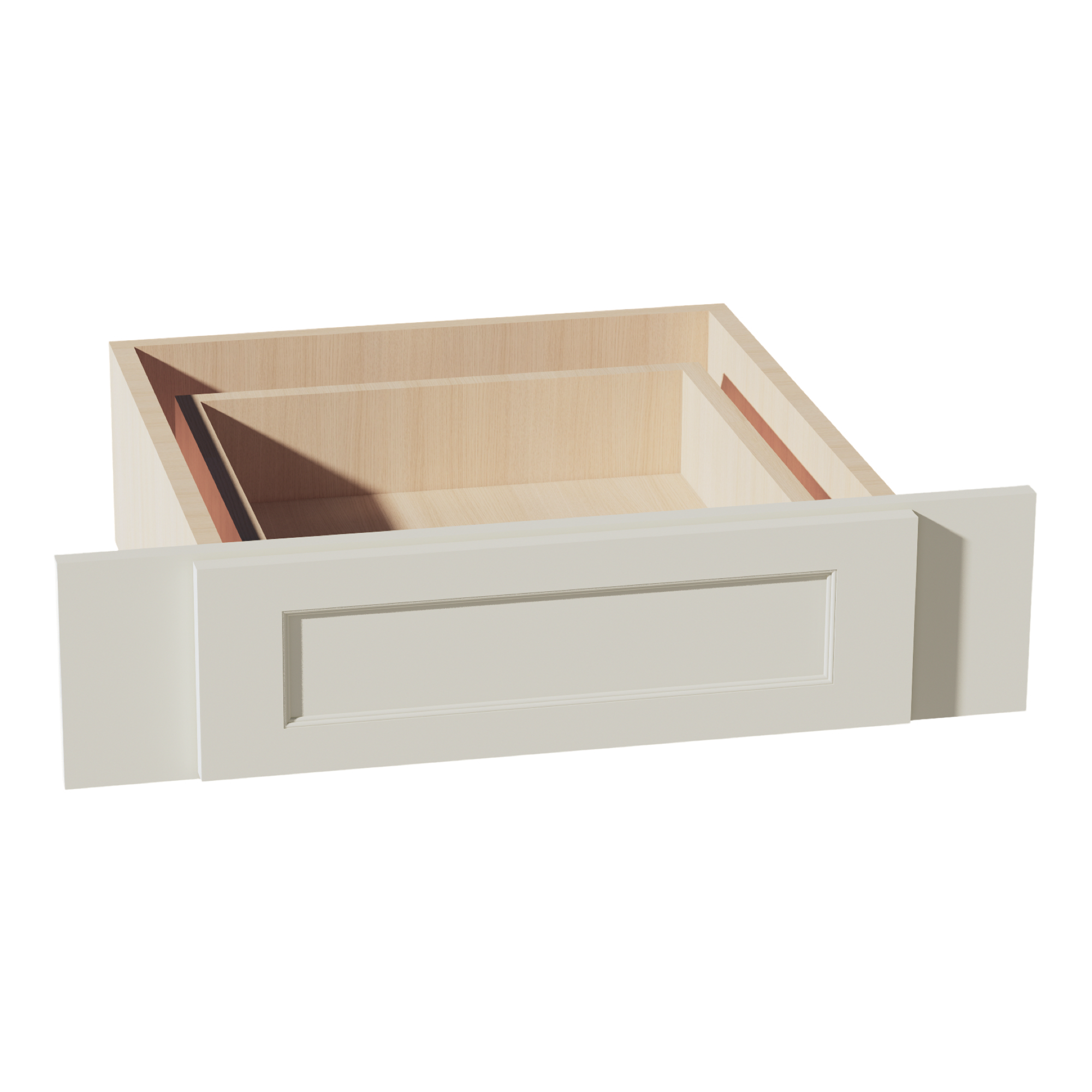 TW-KD30: Creamy White Shaker 30"W Vanity Knee Drawers